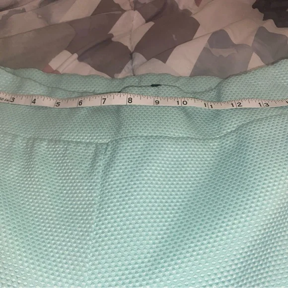 Mint Green Poppy Seed Seersucker Feel Pull Up Pant Size M Melissa Paige Crisp - Picture 10 of 10